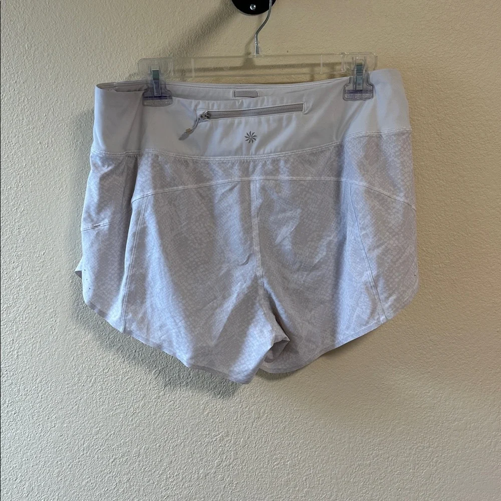 Athleta Tan and White Athletic Shorts size medium - Picture 4 of 5